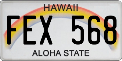 HI license plate FEX568
