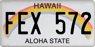HI license plate FEX572
