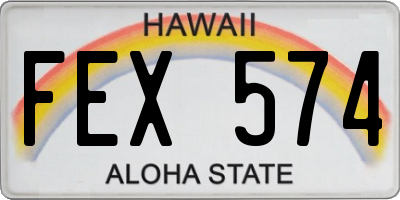 HI license plate FEX574