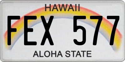 HI license plate FEX577