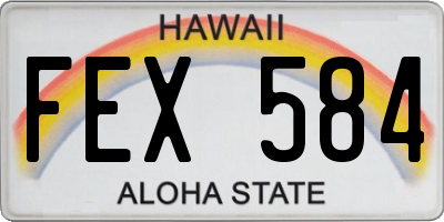 HI license plate FEX584