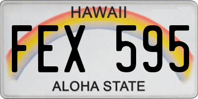 HI license plate FEX595