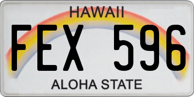HI license plate FEX596