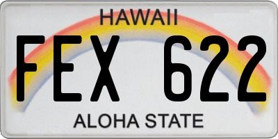 HI license plate FEX622