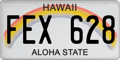 HI license plate FEX628