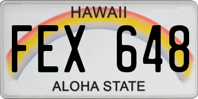 HI license plate FEX648