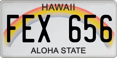 HI license plate FEX656