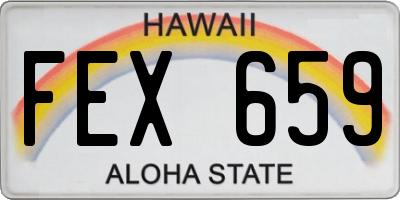 HI license plate FEX659