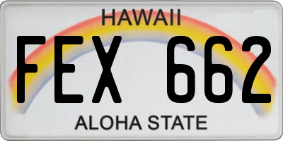 HI license plate FEX662