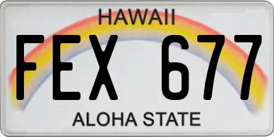 HI license plate FEX677