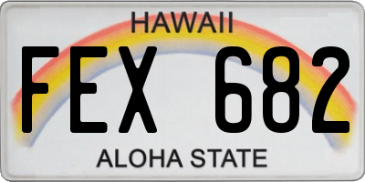 HI license plate FEX682