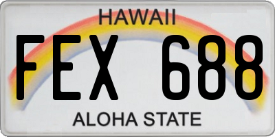 HI license plate FEX688