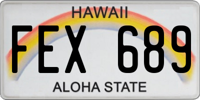 HI license plate FEX689