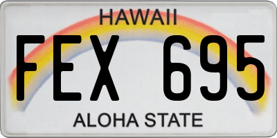 HI license plate FEX695