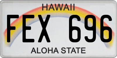 HI license plate FEX696