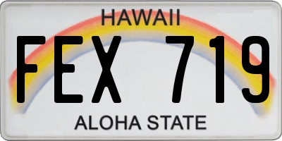 HI license plate FEX719