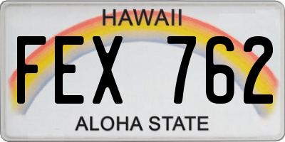HI license plate FEX762