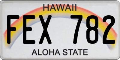HI license plate FEX782