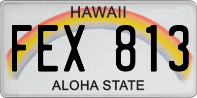 HI license plate FEX813