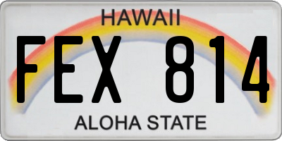 HI license plate FEX814