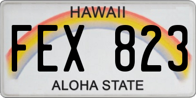 HI license plate FEX823
