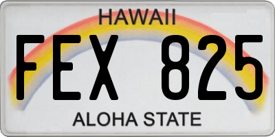 HI license plate FEX825