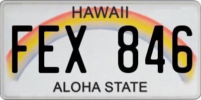 HI license plate FEX846