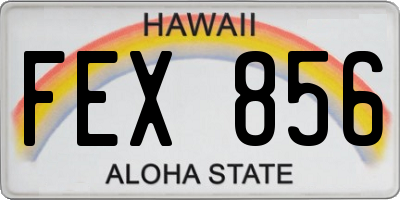 HI license plate FEX856