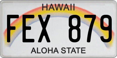 HI license plate FEX879