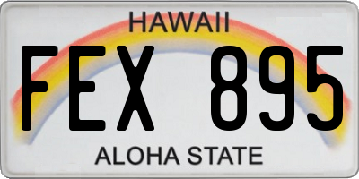 HI license plate FEX895