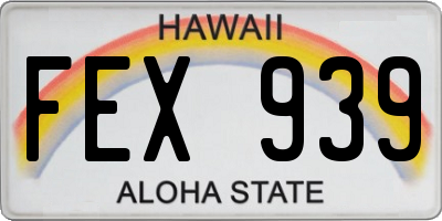 HI license plate FEX939