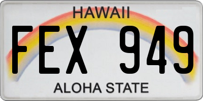 HI license plate FEX949
