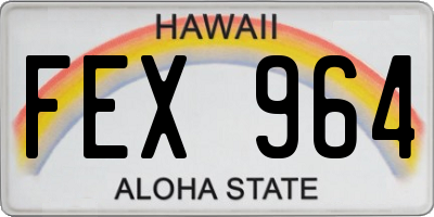 HI license plate FEX964