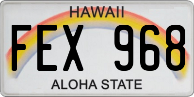 HI license plate FEX968