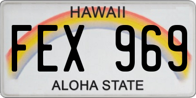 HI license plate FEX969