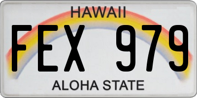 HI license plate FEX979