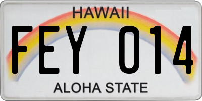 HI license plate FEY014