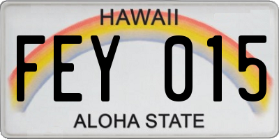 HI license plate FEY015