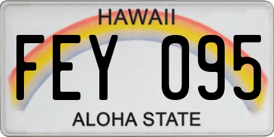 HI license plate FEY095