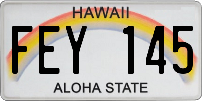 HI license plate FEY145