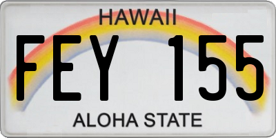 HI license plate FEY155