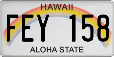 HI license plate FEY158