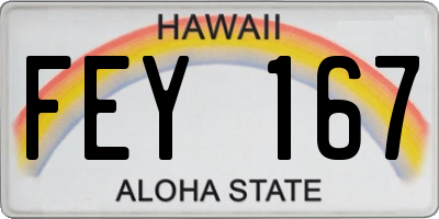 HI license plate FEY167