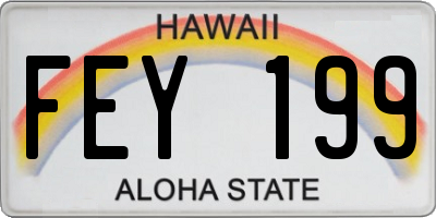 HI license plate FEY199