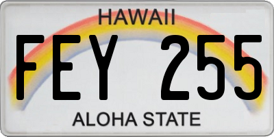 HI license plate FEY255