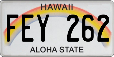 HI license plate FEY262