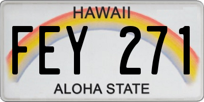 HI license plate FEY271