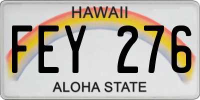 HI license plate FEY276
