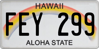 HI license plate FEY299