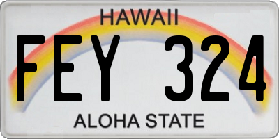 HI license plate FEY324